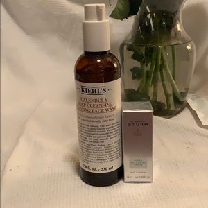 Kiehls cleanser and Dr Barbara sturm Serum